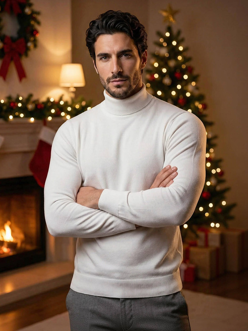 Herren Pullover Weiß OZONEE V/V24504Z