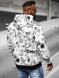 Herren Kapuzenpullover Weiß OZONEE JS/8B1227/1