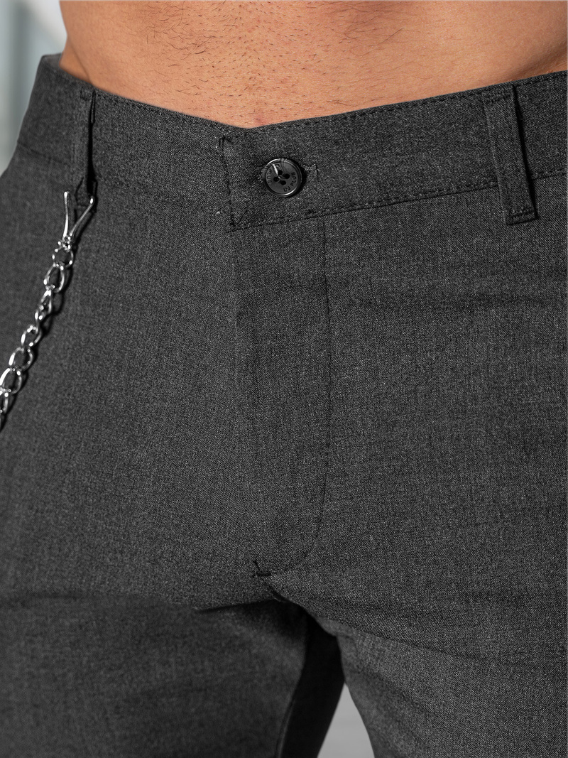 Herren Chino Hose Anthrazit OZONEE DJ/3300Z