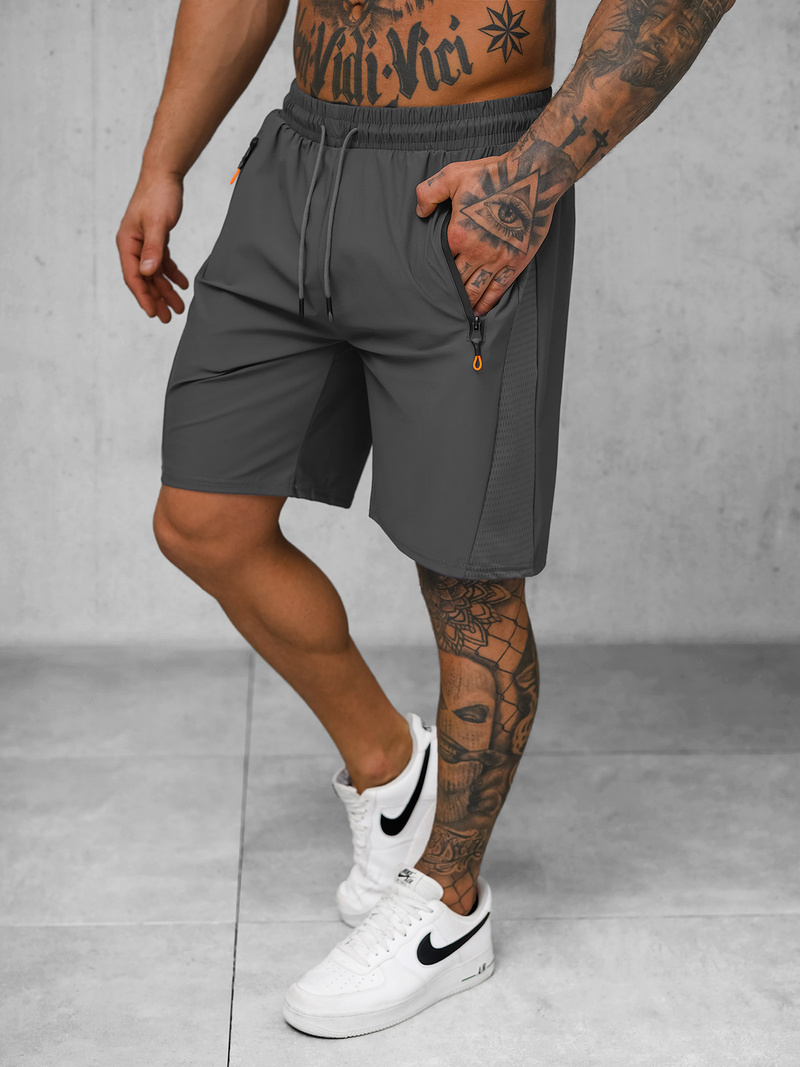 Sportshorts für Herren Anthrazit OZONEE JS/12K1803/5
