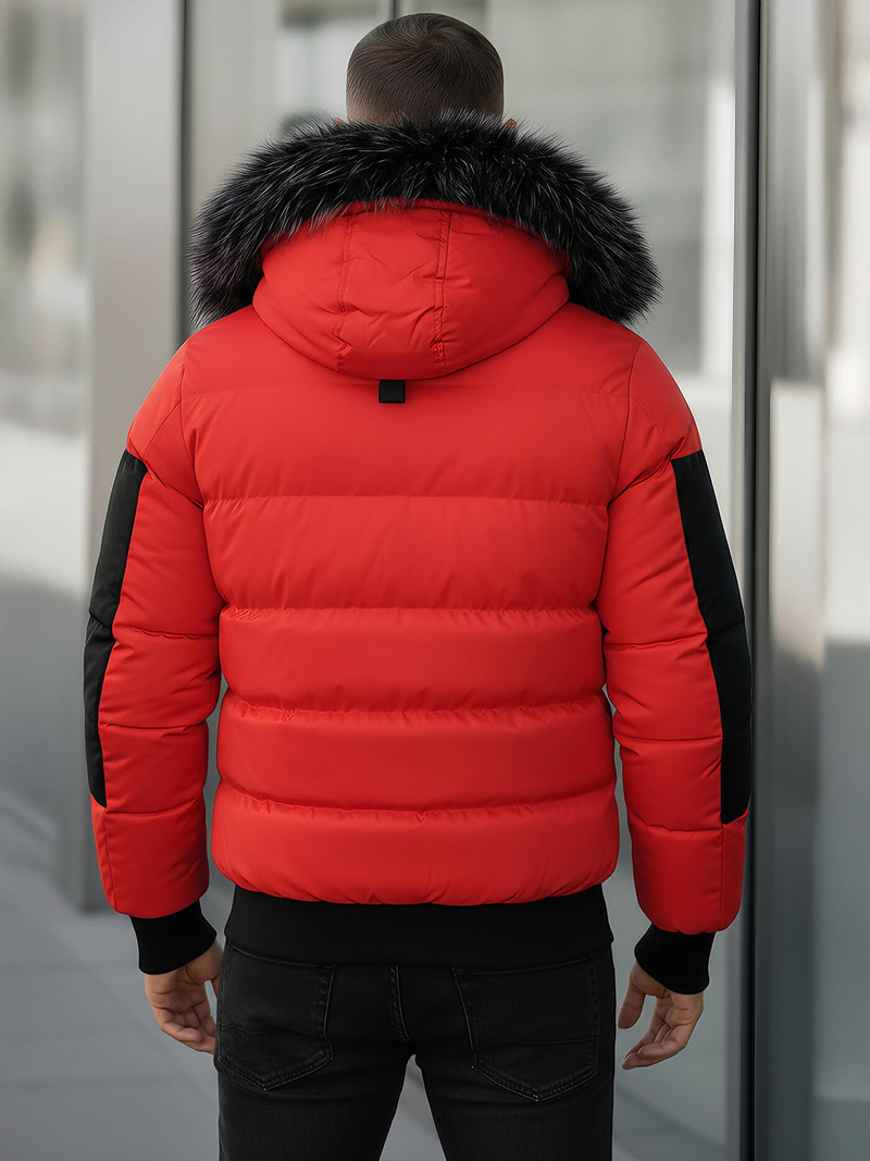 Herren Winterjacke Rot OZONEE O/M798Z