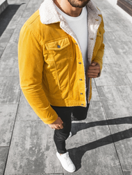 Herren Jeansjacke Gelb OZONEE JB/JP1179/4Z
