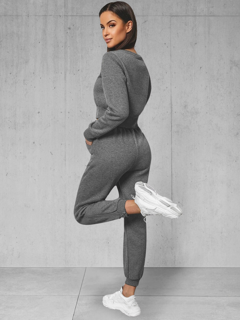 Zweiteiliges Trainingsanzug-Set Anthrazit OZONEE JS/8C78/5