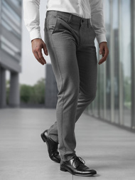 Herren Chino Hose Dunkelgrau OZONEE V/6545