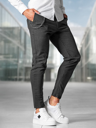 Herren Chino Hose Anthrazit OZONEE DJ/3300Z