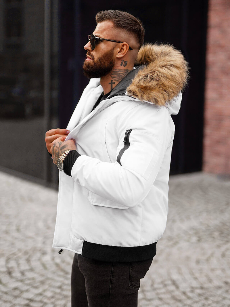 Herren Winterjacke Weiß OZONEE JS/M2019/281Z