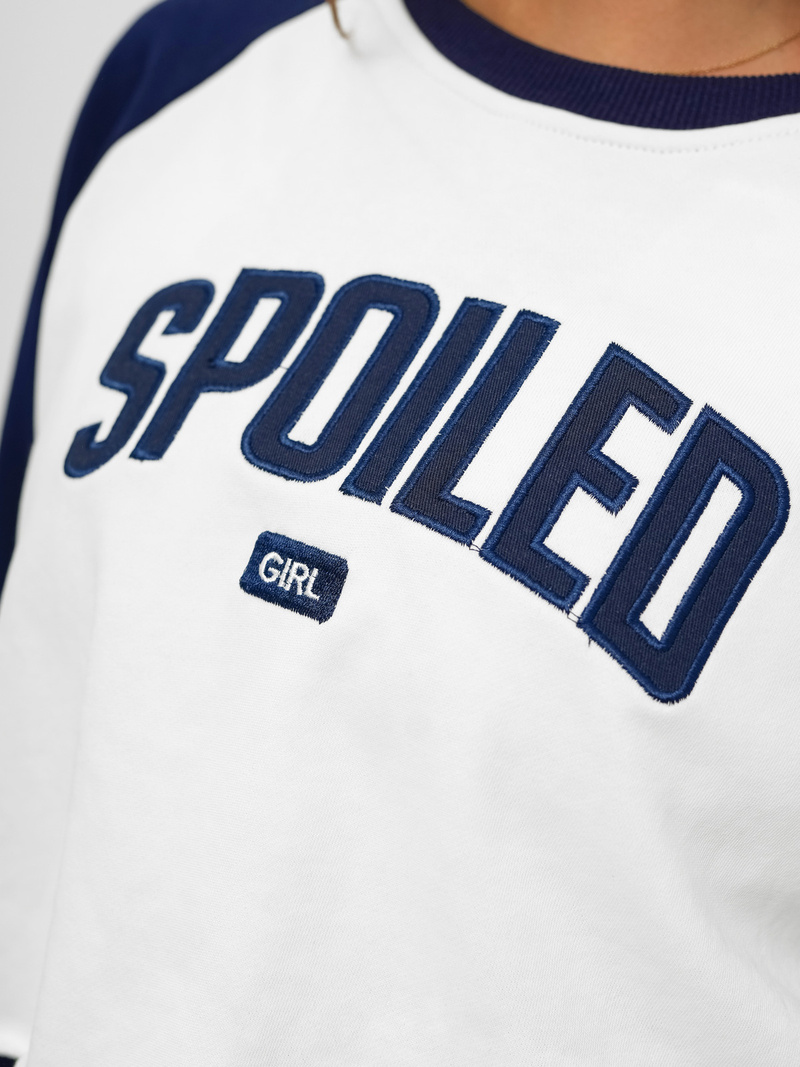 Zweiteiliges Trainingsanzug-Set Weiß-Dunkelblau OZONEE JS/M58631AB