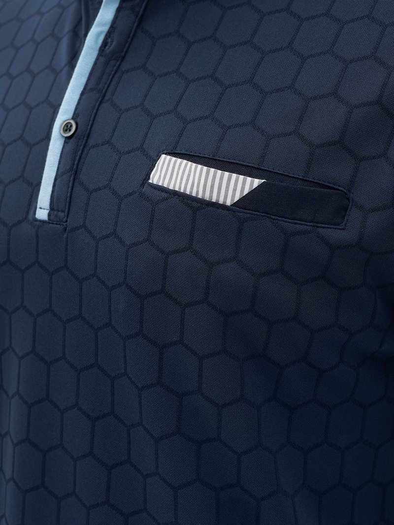 Herren Poloshirt Dunkelblau OZONEE O/QQ923