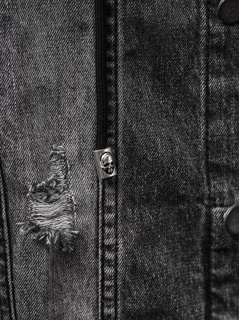 Herren Jeansjacke Schwarz OZONEE NB/MJ505NZ