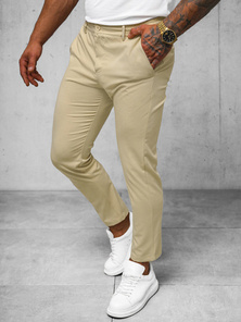 Herren Chino Hose Beige OZONEE O/1411SP