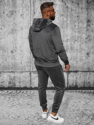 Herren Velours Sportanzug Anthrazit OZONEE JS/8C1169/6
