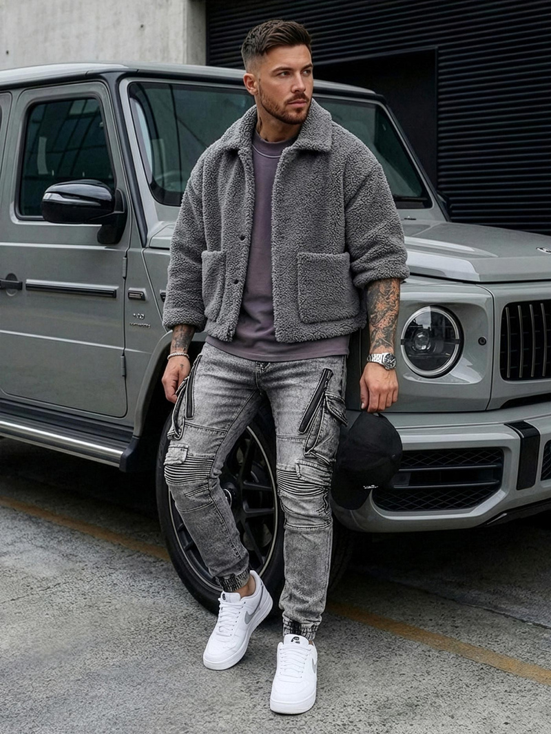 Herren Jeanshose Anthrazit OZONEE O/E10017Z