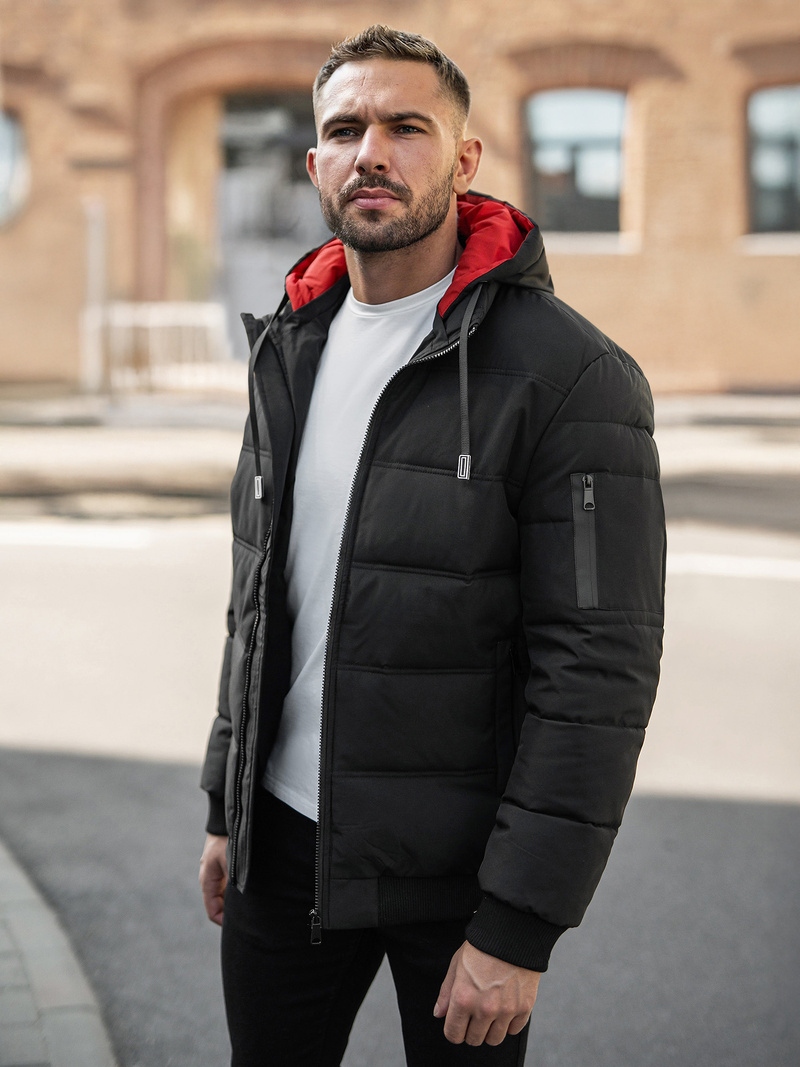 Herren Winterjacke Schwarz OZONEE JS/31M5003Z