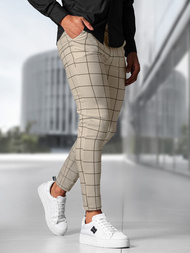 Herren Chino Hose Beige OZONEE O/P4009Z