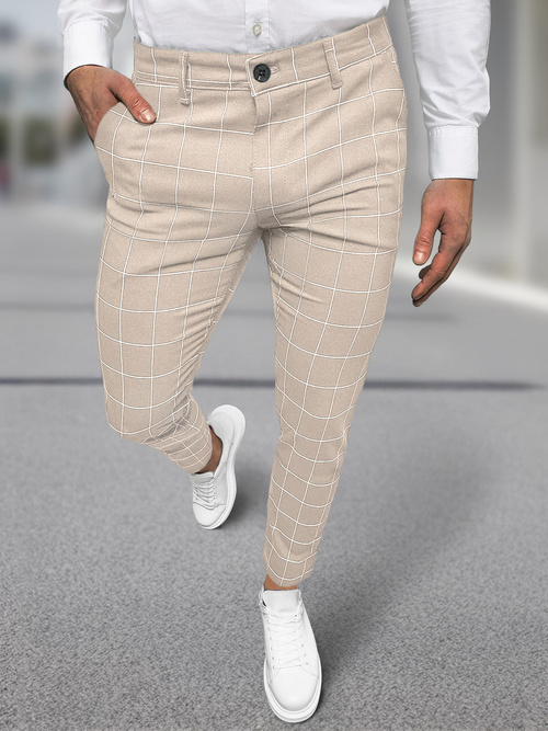 Herren Chino Hose Beige OZONEE DJ/5505