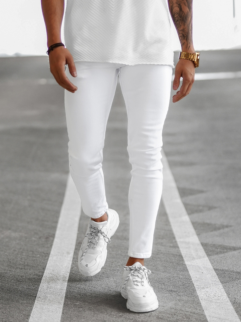 Herren Jeanshose Weiß OZONEE E/5348/01Z