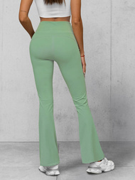 Damen Leggings mit Breiten Beinen Mintgrün JS/17K588/127