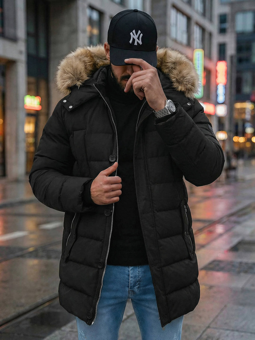 Herren Winterjacke Schwarz OZONEE JS/5M3122/392Z