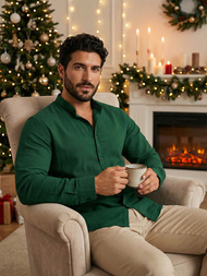 Herren Hemd Grün OZONEE O/V78Z