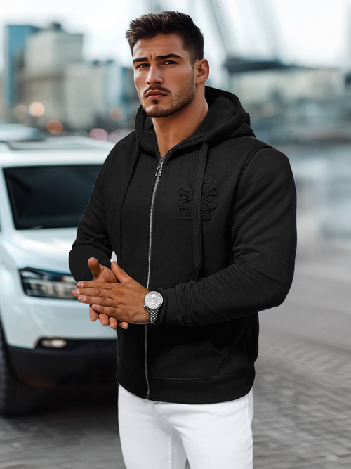 Herren Kapuzenpullover Schwarz OZONEE NB/MF2003Z