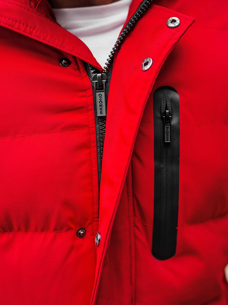 Herren Winterjacke Rot OZONEE O/M798