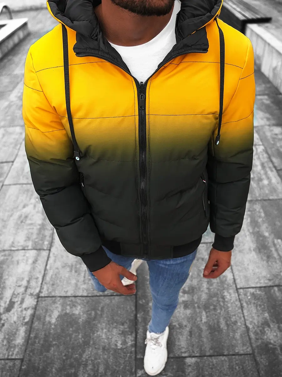 übergangsjacke Herren Jacken Gelb Herren Zweiseitige Jacke Gelb