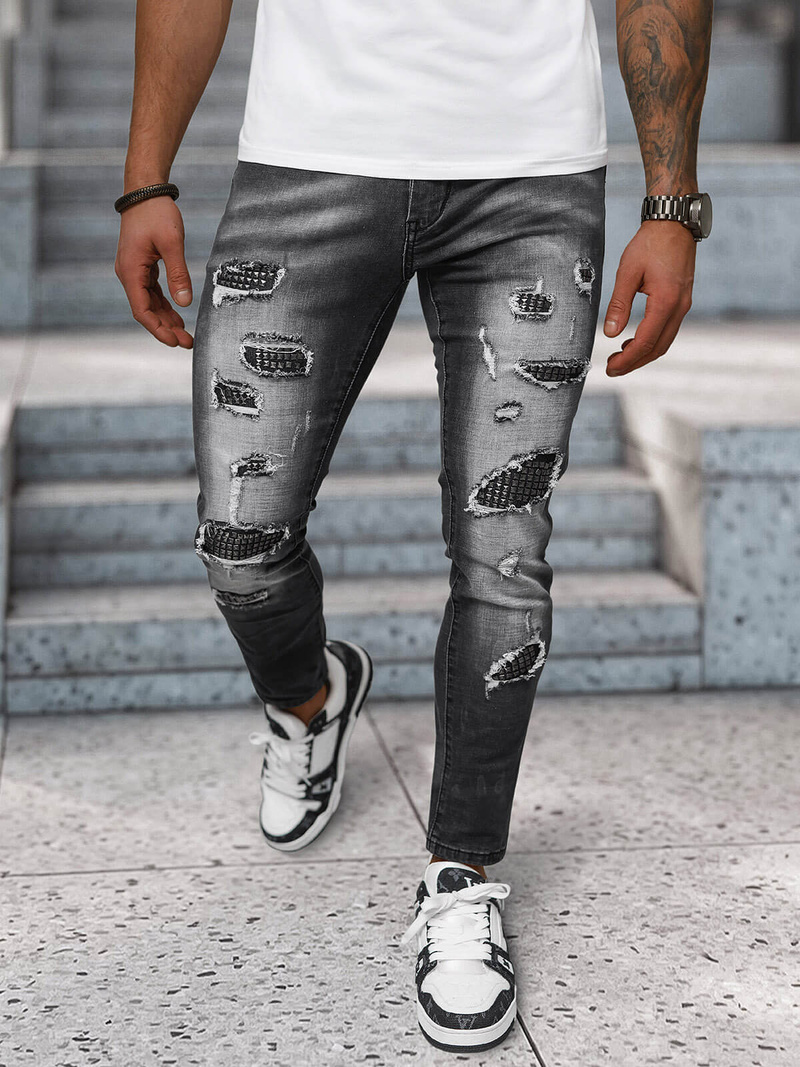 Herren Jeanshose Schwarz OZONEE NB/MP0152N