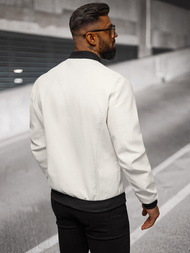Herren Lederjacke Weiß OZONEE O/88120