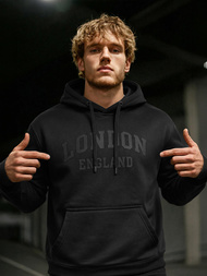 Herren Kapuzenpullover Schwarz OZONEE JS/8B1986/3