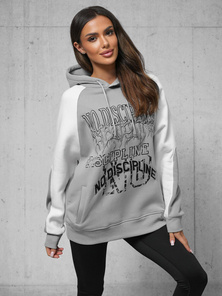 Kapuzenpullover Grau OZONEE O/SWE23037Z