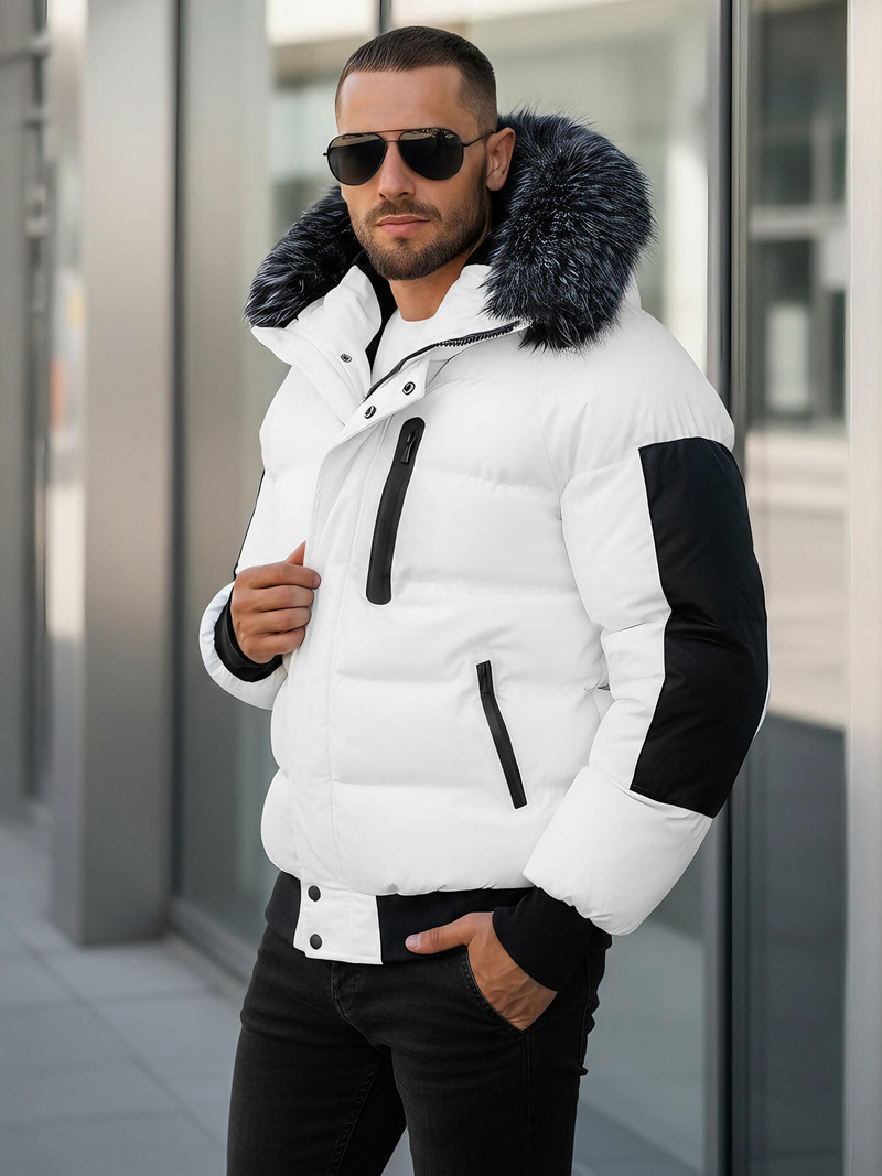 Herren Winterjacke Weiß OZONEE O/M798Z