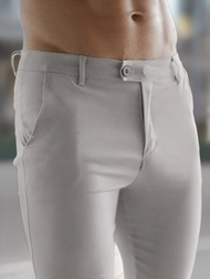 Herren Chino Hose Grau OZONEE O/P4049Z