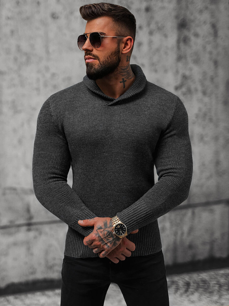 Herren Pullover Anthrazit OZONEE NB/MM6018/3Z