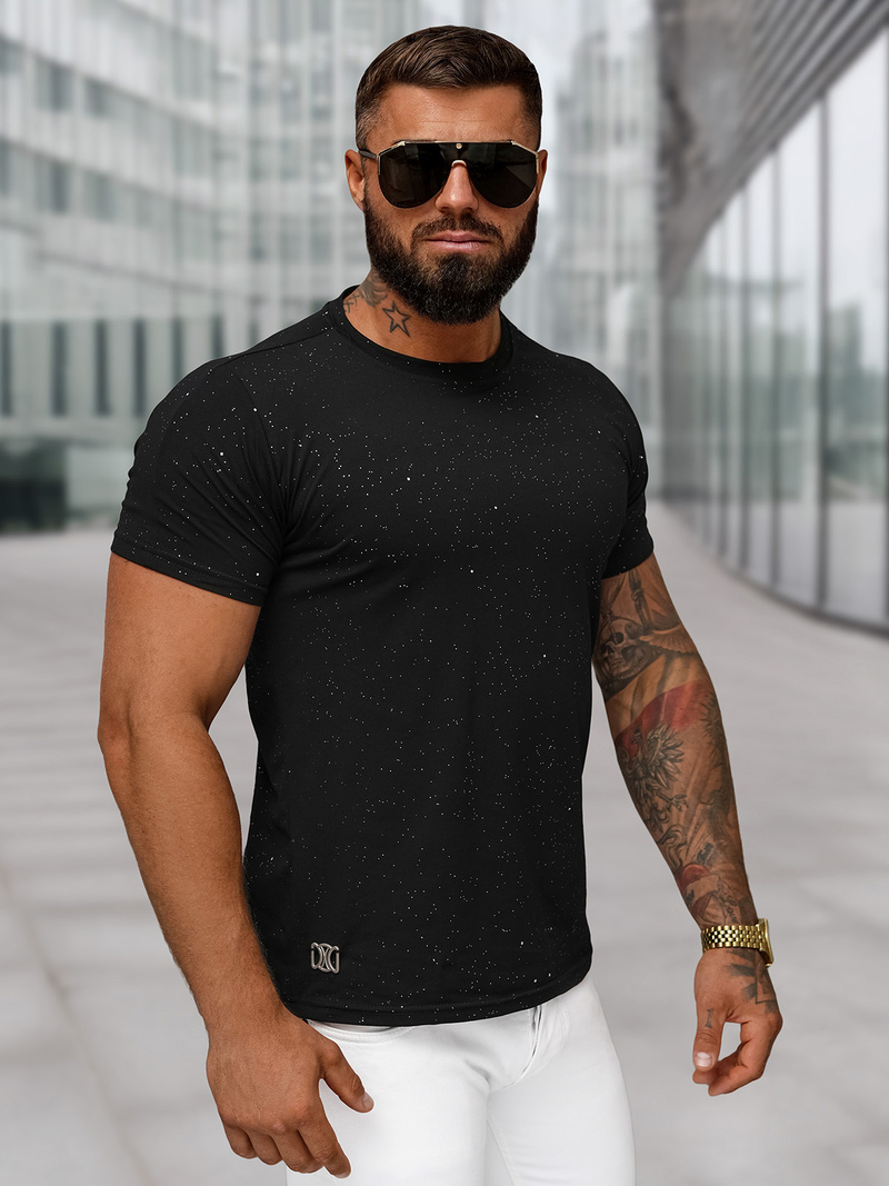 Herren T-shirt Schwarz OZONEE O/QQ1388