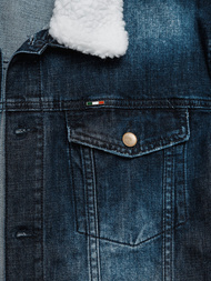 Herren Jeansjacke Sherpa Dunkelblau OZONEE NB/MJ516BSZ
