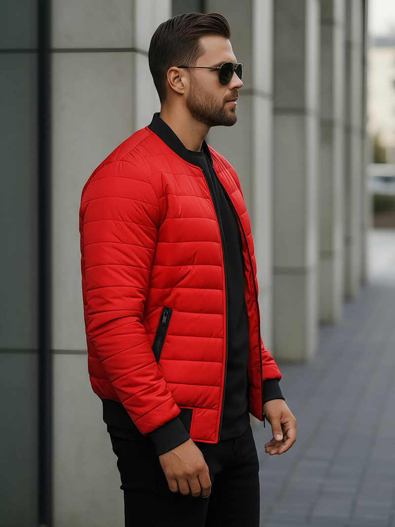 Herren Jacke Rot OZONEE JS/MY02Z