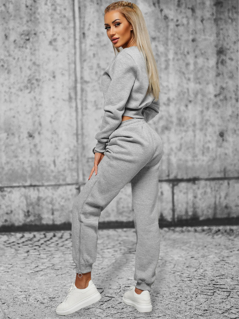 Zweiteiliges Trainingsanzug-Set Grau OZONEE JS/8C78/2