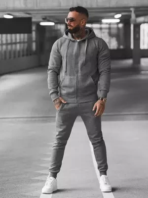 Herren Sportanzug Anthrazit OZONEE JS/68C10386/5Z