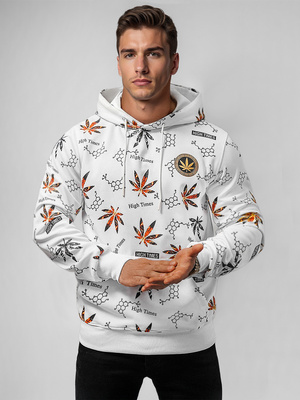 Herren Kapuzenpullover Weiß OZONEE O/B266