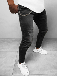 Herren Jeanshose Schwarz OZONEE O/WE1006