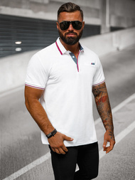 Herren Poloshirt Weiß OZONEE O/DA758