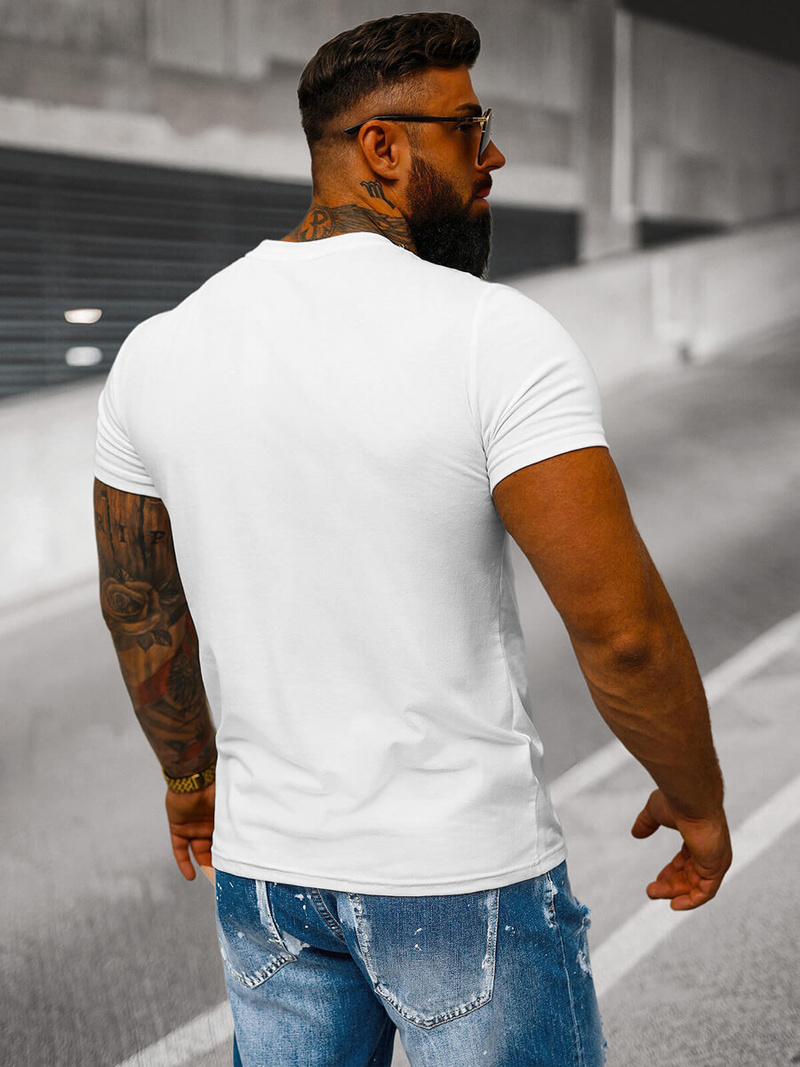 Herren T-shirt Weiß OZONEE JS/712005Z