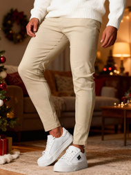 Herren Chino Hose Beige OZONEE O/P4049Z