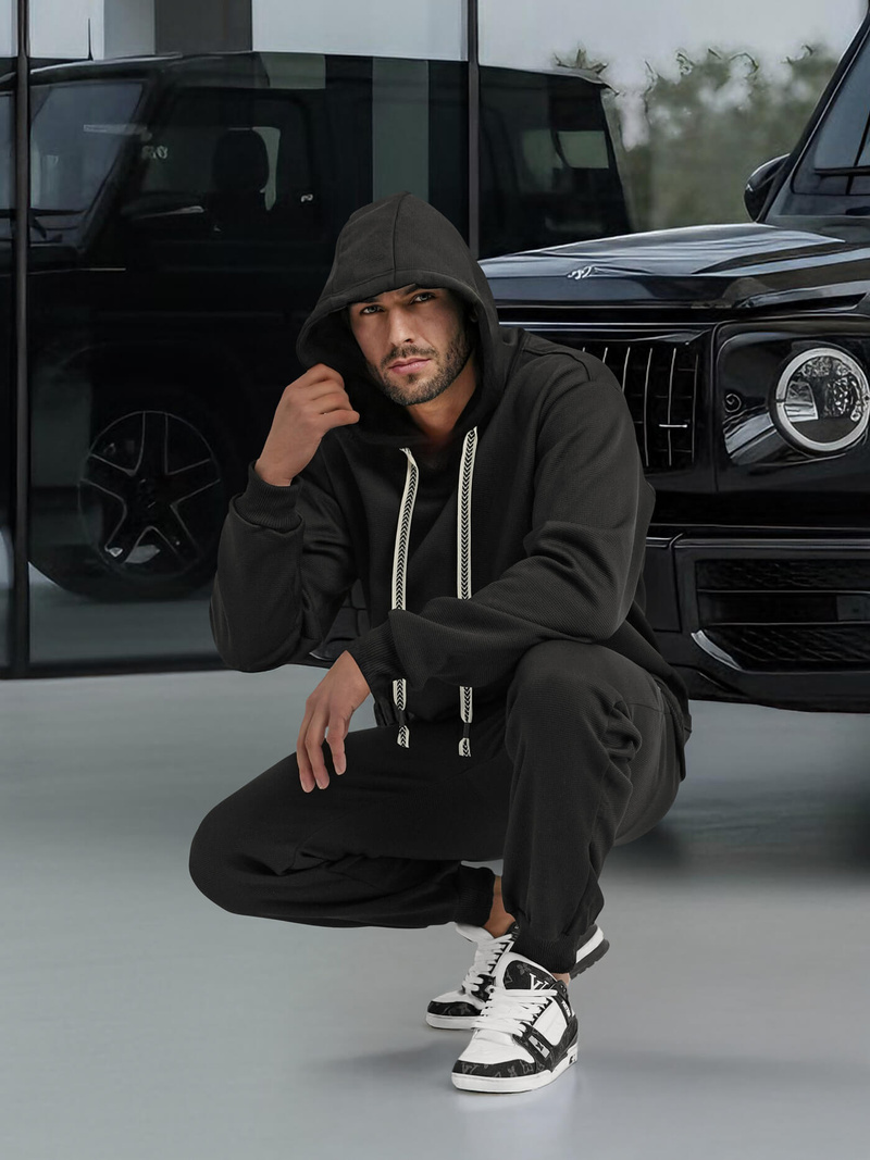 Herren Sportanzug Schwarz OZONEE O/3C582AB