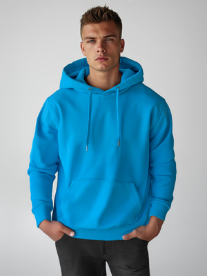 Herren Kapuzenpullover Himmelblau OZONEE JS/2009Z