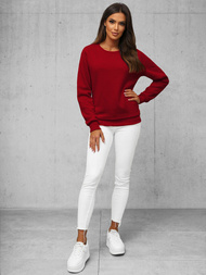 Damen sweatshirt dunkelrote OZONEE JS/W01Z