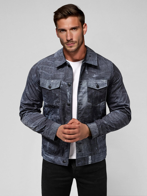 Herren Jacke Marineblau OZONEE O/3A178Z