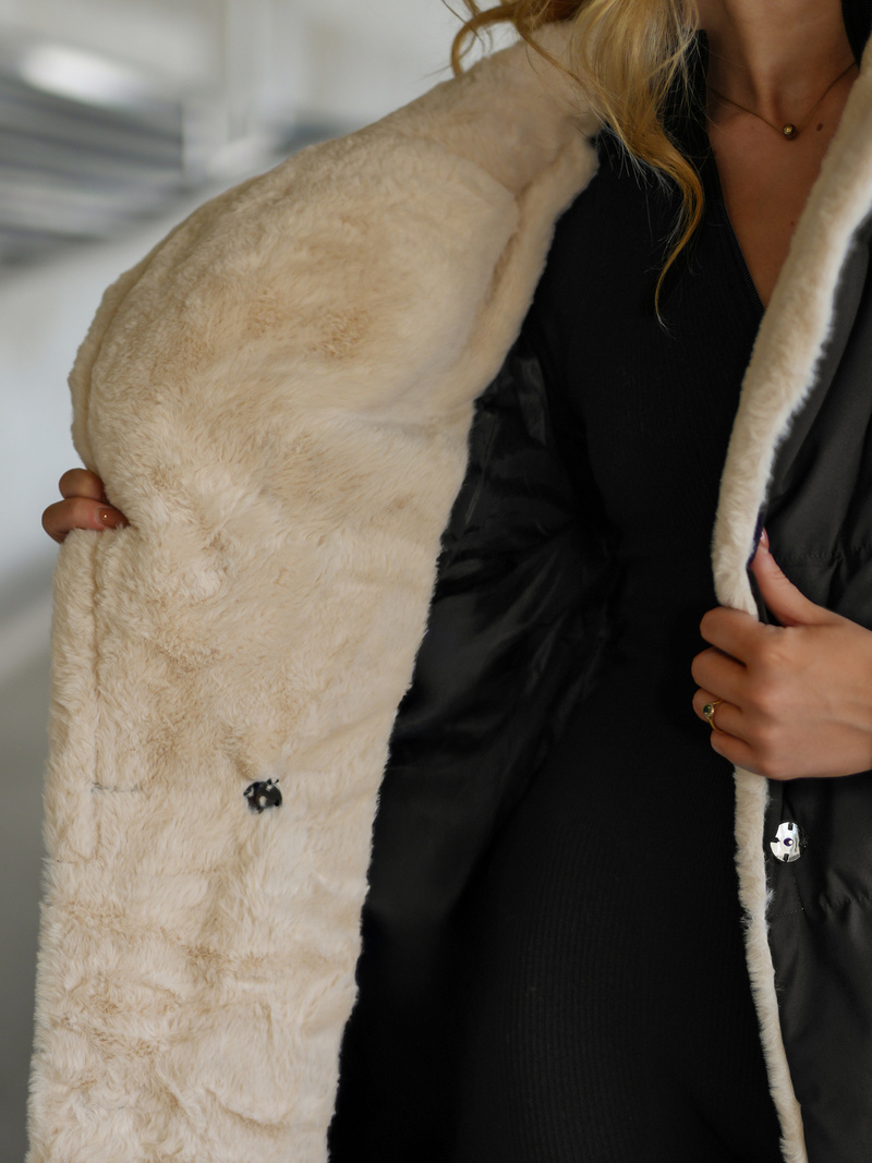 Damen Jacke Schwarz-Weiß OZONEE JS/16M9168/392B