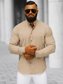 Herren Hemd Beige OZONEE O/V123