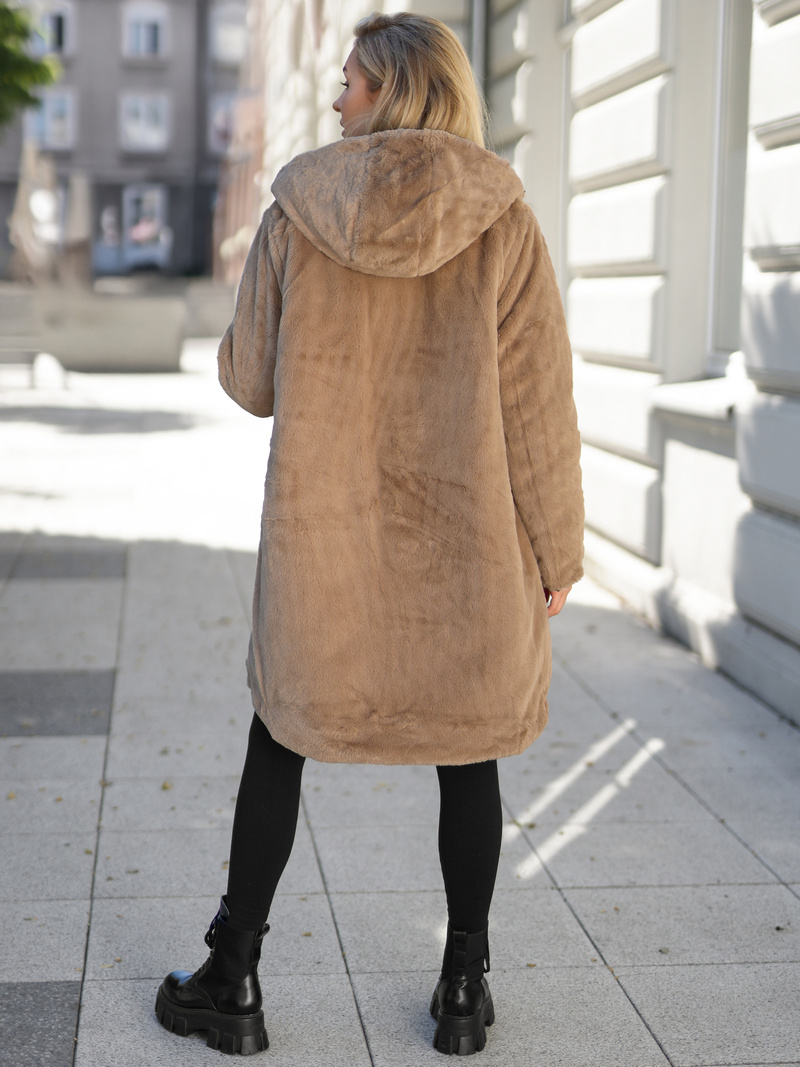 Lange Damen Winterjacke Schwarz OZONEE JS/5M3352/392